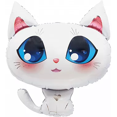 Шар Фигура Котенок Белый