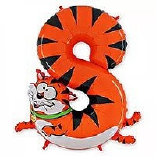 Шар цифра 8 кот
