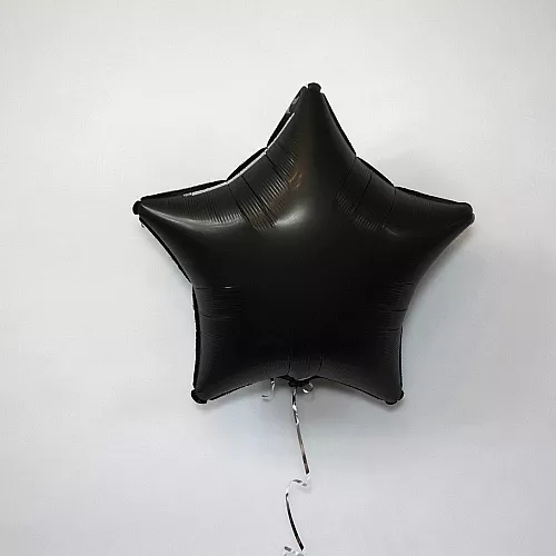 Шар звезда 19 Сатин Black
