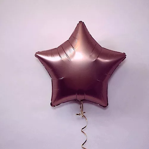 Шар звезда 19 Сатин Rose Copper