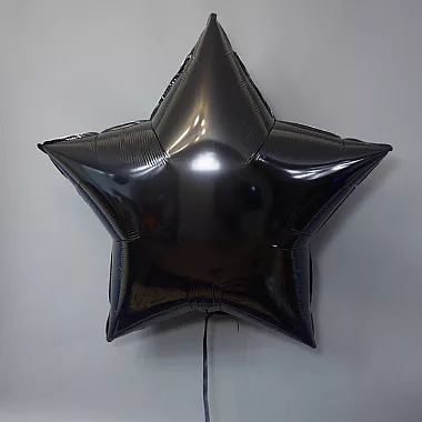 Шар Звезда 36 металлик Черная
