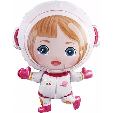 Шар Фигура Девочка Космонавт Розовый